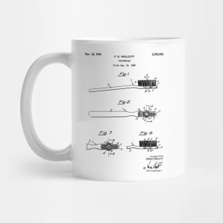 Toothbrush Patent - Bathroom Art - Black And White Mug